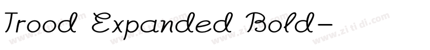 Trood Expanded Bold字体转换 Trood Expanded Bold字体转换